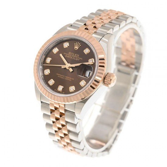 Rolex Watch LADY DATEJUST 279171-0011 CHOCOLATE SET WITH DIAMONDS