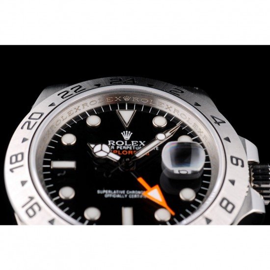 Rolex Explorer Stainless Steel Bezel Black Dial Watch