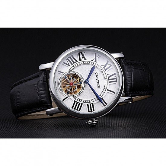 Cartier Rotonde Flying Tourbillon White Dial 621956