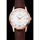 Vacheron Constantin Patrimony Chronometre Royal White Dial Rose Gold Case Brown Leather Strap