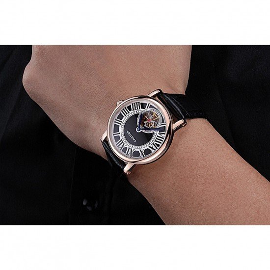 Cartier Rotonde Flying Tourbillon Black Dial 621957