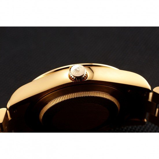 Swiss Rolex Day-Date Diamonds And Rubies Black Dial Gold Bracelet 1454101