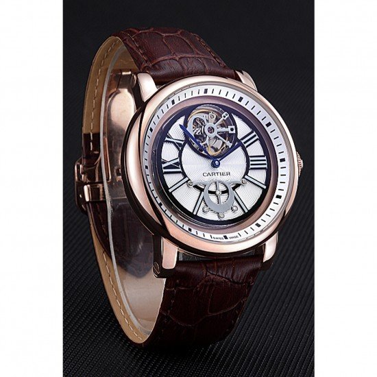 Cartier Rotonde Flying Tourbillon White Dial 621943