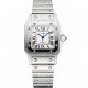 Swiss Cartier Santos White Dial Stainless Steel Case And Bracelet 622882