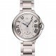 Swiss Cartier Ballon Bleu Two Timezone White Dial Stainless Steel Bracelet 1453879