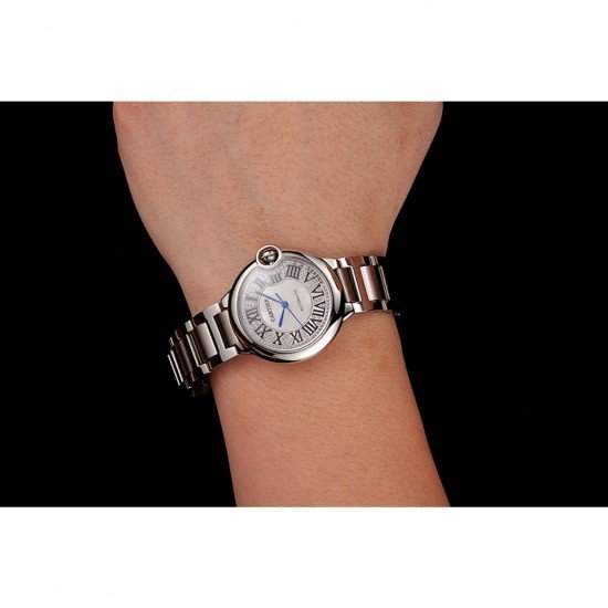 Swiss Cartier Ballon Bleu 40 MM Diamond Dial Staineless Steel Bracelet 1453893