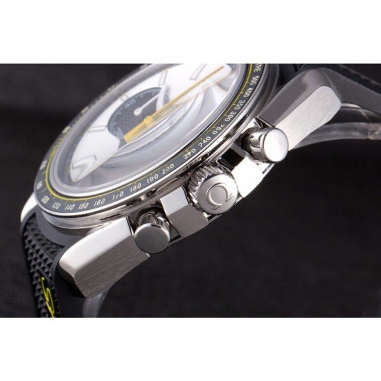 Omega Speedmaster Black Rubber Bracelet White Dial 801422