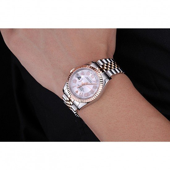 Rolex DateJust White Dial Stainless Steel and Gold Bracelet 622544
