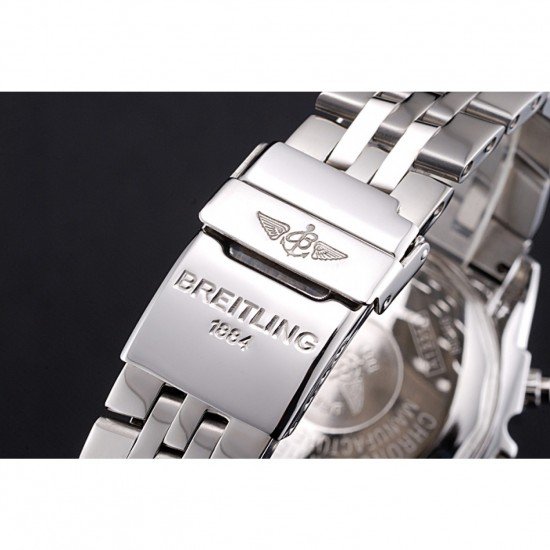 Breitling Chronomat Certifie Black Dial Stainless Steel Bracelet 622426