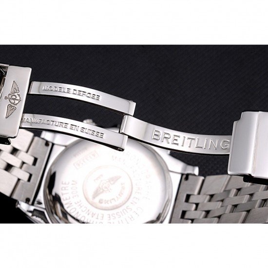 Breitling Chronomat Certifie Black Dial Stainless Steel Bracelet 622426
