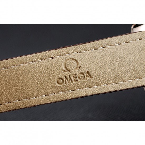 Omega DeVille Brown Dial Gold Case Brown Leather Strap 622831