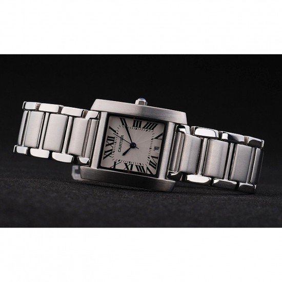 Cartier Tank Francaise 29mm White Dial Stainless Steel Case And Bracelet