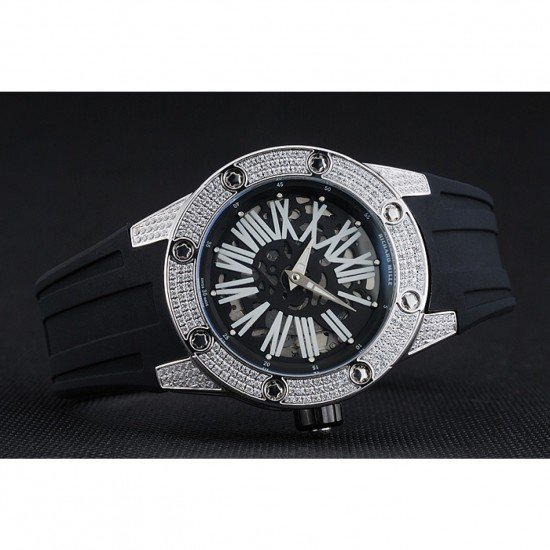 Richard Mille RM 033 Extra Flat Automatic Diamond Case Black Rubber Bracelet 1454195