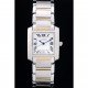 Cartier Tank Francaise 29mm White Dial Stainless Steel Case Two Tone Bracelet