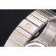 Swiss Omega Constellation White Dial Stainless Steel Case Gold Bezel Two Tone Bracelet