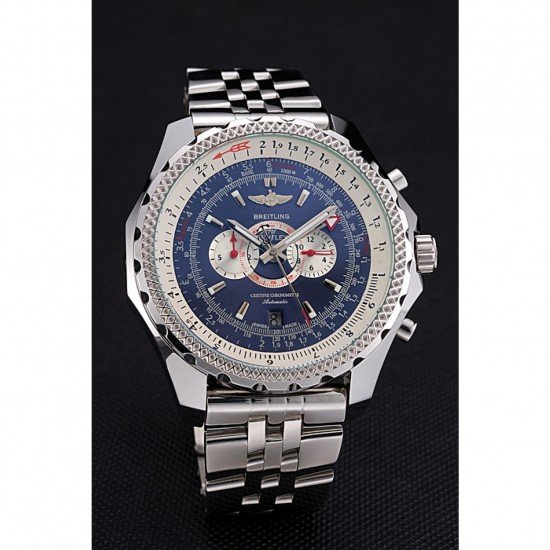 Breitling Bentley Supersports Blue Dial Stainless Steel Case And Bracelet 622221