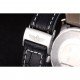 Breitling Transocean White Dial Black Leather Strap Rose Gold Bezel 98205