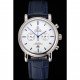 Omega Seamaster Vintage Chronograph White Dial Blue Hour Marks Stainless Steel Case Blue Leather Strap
