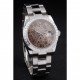 Rolex Datejust Polished Stainless Steel Brown Flowers Dial Diamond Plated