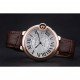 Swiss Cartier Ballon Bleu Brown Leather Bracelet 622064