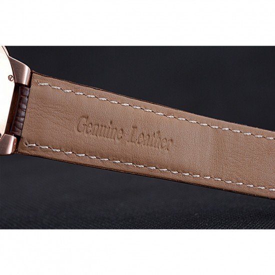 Swiss Cartier Ballon Bleu Brown Leather Bracelet 622064