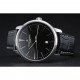 Swiss Vacheron Constantin Patrimony Black Dial Silver Case Black Leather Bracelet 1454156