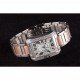 Cartier Tank Anglaise 36mm Silver Dial Diamonds Steel Case Two Tone Bracelet