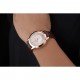 Swiss Vacheron Constantin Traditionnelle White Dial Rose Gold Case Brown Leather Bracelet