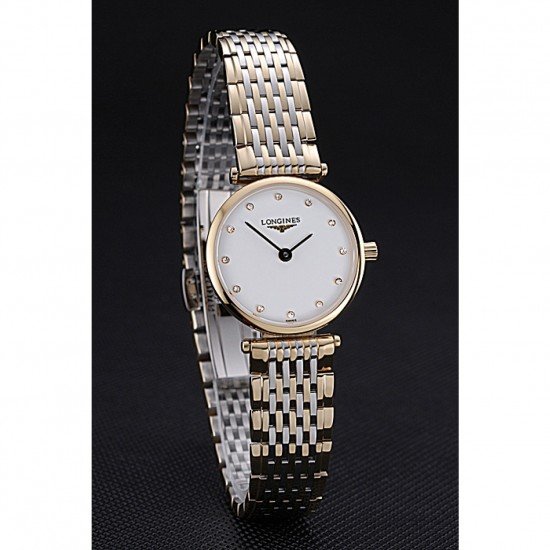 Longines La Grande Classique Two Tone Band White Dial Diamond Markers Femme 622102