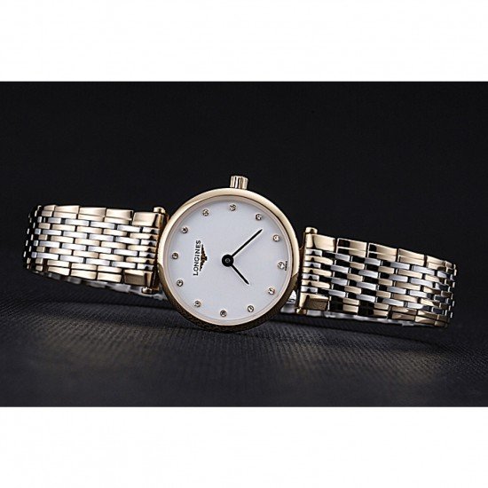 Longines La Grande Classique Two Tone Band White Dial Diamond Markers Femme 622102