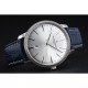 Swiss Vacheron Constantin Patrimony Silver Dial Silver Diamonds Case Blue Leather Bracelet 1454161