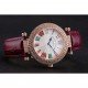 Franck Muller Double Mistery Ronde White Dial Rose Gold Case Plum Leather Strap