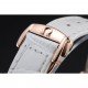 Omega DeVille Prestige White Dial Gold Diamond Case White Leather Bracelet 1454122