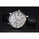 Cartier Ronde Second Time Zone White Dial Stainless Steel Case Black Leather Strap 622798