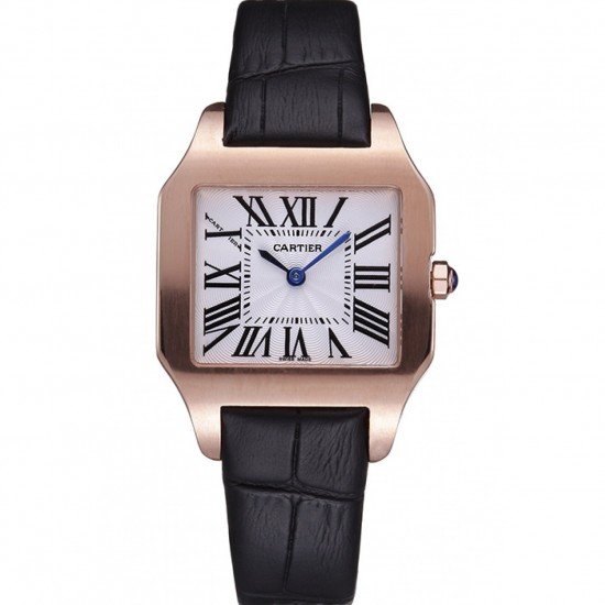 Cartier Santos 100 Polished Rose Gold Bezel 621920