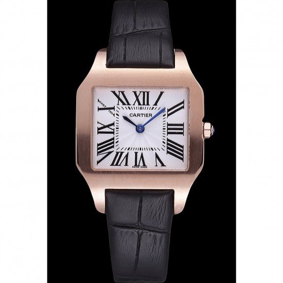 Cartier Santos 100 Polished Rose Gold Bezel 621920