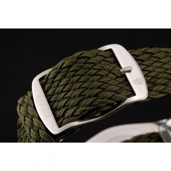 Rolex Yacht Master Green Dial Green Fabric Bracelet 1453869