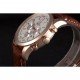 Breitling Transocean White Dial Brown Leather Strap Rose Gold Bezel
