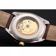 Omega Globemaster Silver Dial Gold Bezel Stainless Steel Case Brown Leather Strap