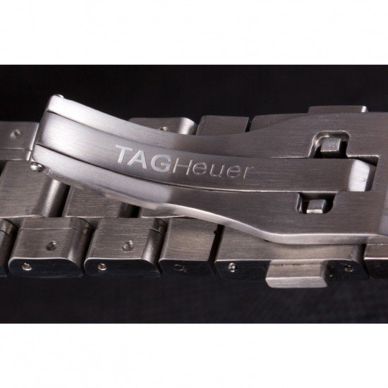 Tag Heuer SLR Polished Stainless Steel Case Black Dial Stainless Steel Strap