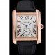 Cartier Tank MC White Dial Gold Case Black Leather Strap 622579