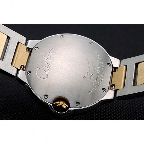 Swiss Cartier Ballon Bleu 36mm Silver Dial Stainless Steel Case Two Tone Gold Bracelet 622878