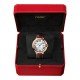 Swiss Ballon Bleu de Cartier watch, 42 mm, pink gold, leather, sapphire