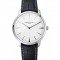 Swiss Vacheron Constantin Patrimony White Dial Silver Case Black Leather Bracelet 1454157