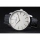 Swiss Vacheron Constantin Patrimony White Dial Silver Case Black Leather Bracelet 1454157