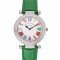 Franck Muller Double Mistery Ronde White Dial Stainless Steel Case Green Leather Strap
