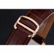 Cartier Tank MC Brown Dial Gold Case Brown Leather Bracelet 622696