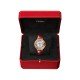 Swiss Ballon Bleu de Cartier watch, 33 mm, pink gold, diamonds, leather