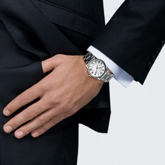 Swiss Ronde Solo de Cartier watch, 36 mm, steel