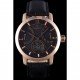 Vacheron Constantin Tourbillon Black Dial Rose Gold Case Black Leather Bracelet